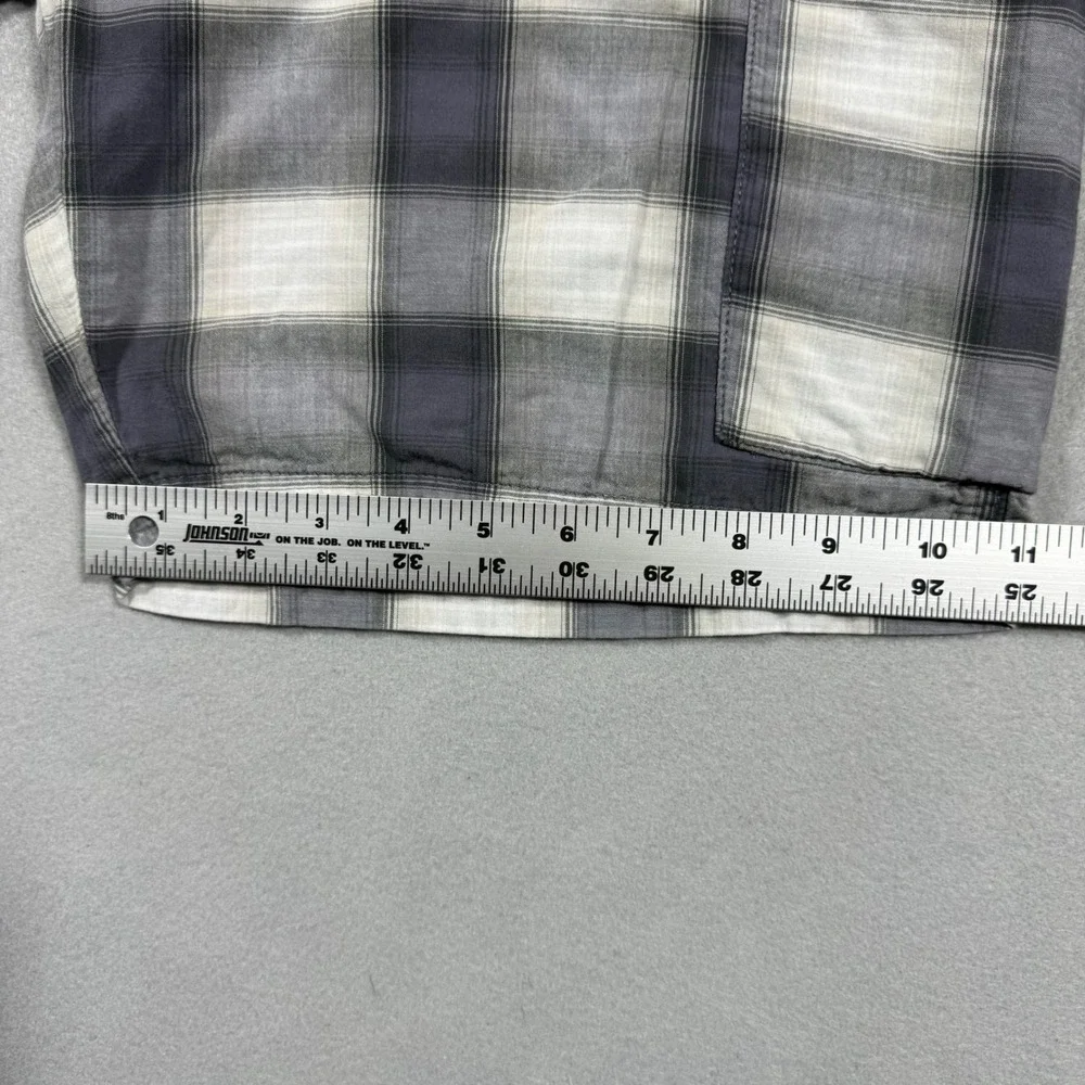 Tommy Bahama Mens Grey White Plaid Cargo Shorts Size 38 Cotton Casual Summer